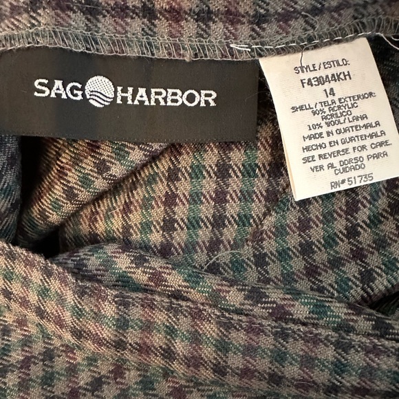Sag Harbor wool blend A-line midi skirt. Size 14 - Picture 4 of 8